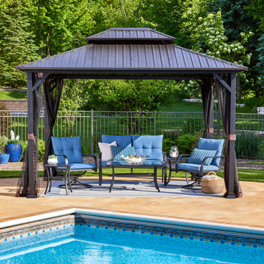 12' x 14' Duncan Hardtop Gazebo | Shop All Hardtop Gazebos – Shade N ...