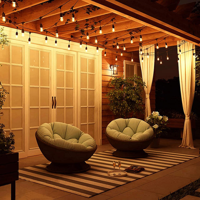 Shade N' Shelters 48' Edison LED String Lights for Gazebos & Pergolas