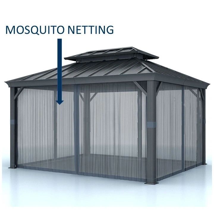 Shade N Shelters 10 X 10 Granite Peak Hardtop Gazebo Mosquito Netti Shade n shelters 10 x 10 granite peak hardtop gazebo mosquito netti
